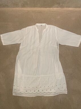 White sheer dress or swim cover up, size XXL